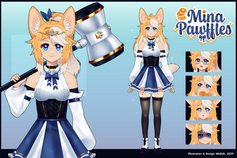 Mina Pawffles - V3 2024 / Logo by AisuAsai